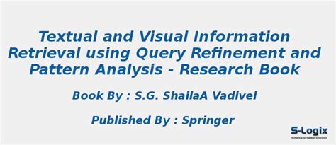 Best Research Books in Visual Information using Query Refinement | S-Logix