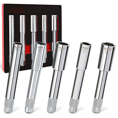 Snapklik.com : ABN Extra Deep Socket Set 5 Pieces - 3/8 Inch Drive ...