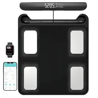 8-Electrode Smart Body Fat Scale, BIA Technology for Full-Body ...