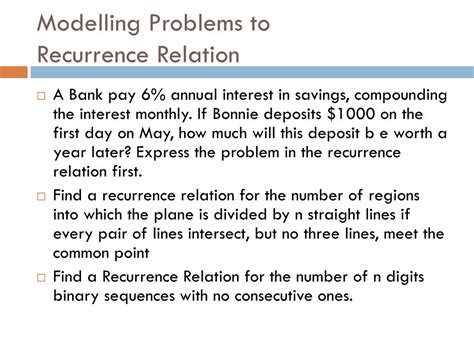 Image result for Recurrence Relation Example