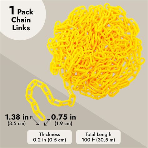 Stockroom Plus Yellow Plastic Chain Links - 1.5-Inch India | Ubuy