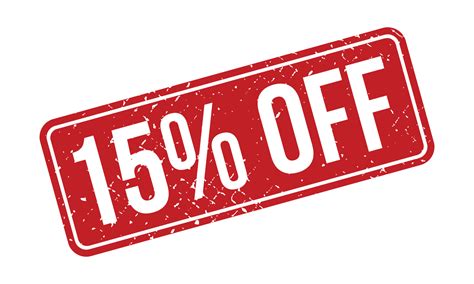 15 Percent Off Rubber Stamp. Red 15 Percent Off Rubber Grunge Stamp ...