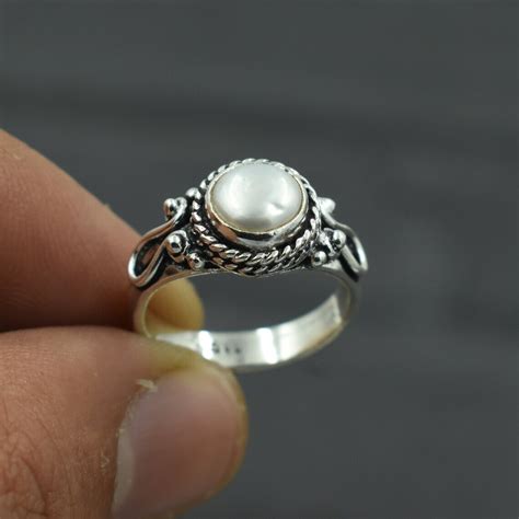 925 pearl ring sales