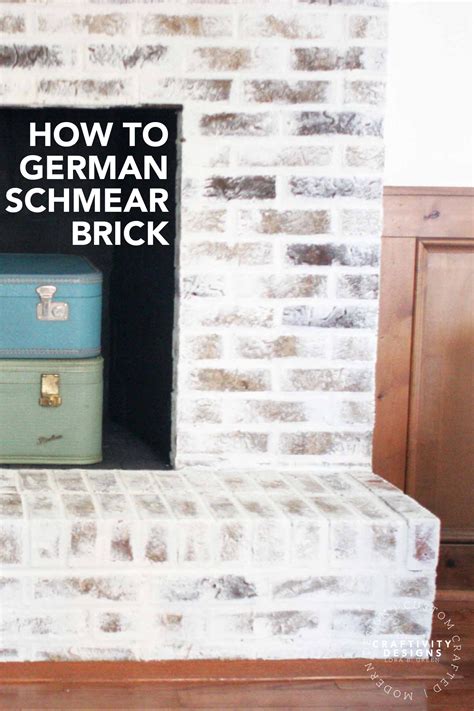 How to German Schmear Brick (Mortar Wash Fireplace Makeover ...
