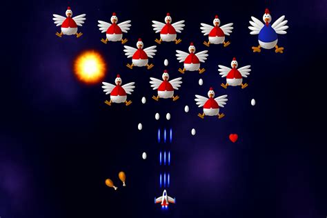Chicken Invaders 🕹️ Play Free Space Shooter Game Online