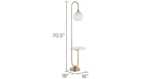 Trombone Floor Lamp with Table | Raymour & Flanigan | Raymour & Flanigan