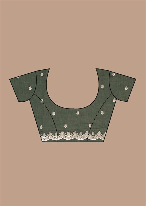 Buy Bottle Green Gotapatti Raw Silk Saree - Koskii