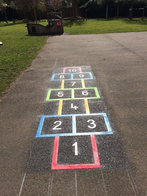 Hopscotch Game Layout Each Player Chooses A Rock For Their Marker.
