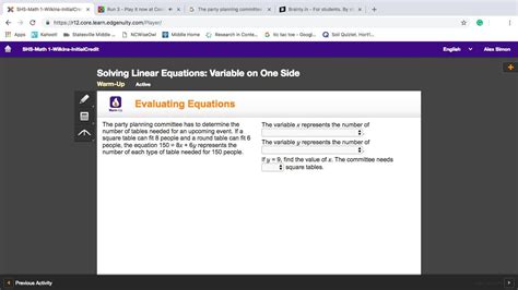 The party planning committee has to determine the number of tables ...