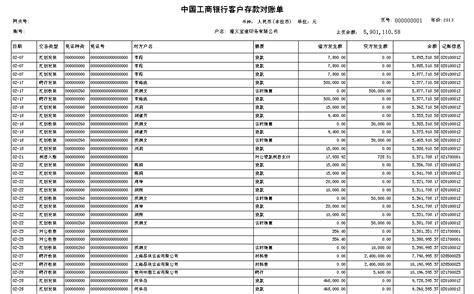 建行对公流水样板