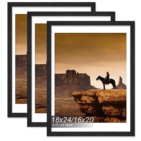 Amazon.com - A PLUS MAX 18x24 Picture Frame Set of 3, Engineered Wood ...
