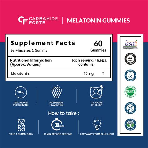 Carbamide Forte Melatonin 10mg Gummies for Better Sleep | Sleep Supple