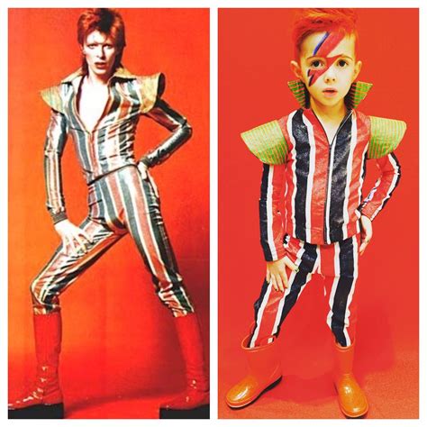 David Bowie Halloween Costume / Ziggy Stardust / Aladdin Sane / Kid's ...