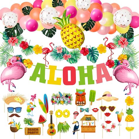 Hawaiian Aloha Party Decorations,Luau Tropical Party India | Ubuy