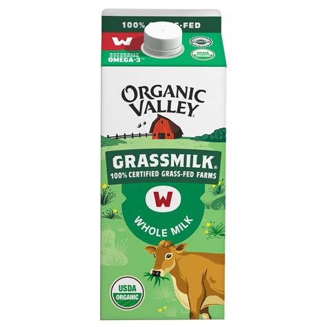 Organic Valley, Grassmilk Organic Whole Milk, 64oz (Half Gallon ...
