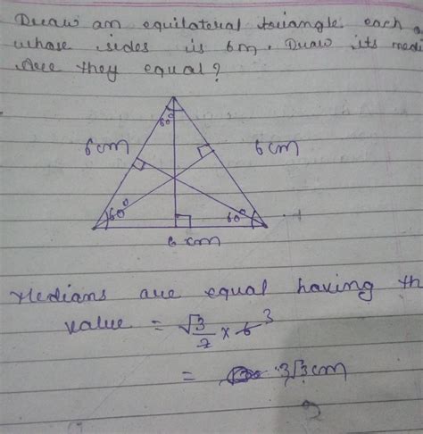 Draw an equilateral triangle of each of whose sides is 8 cm. Draw its ...