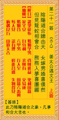 观音灵签21 观音灵签解签21-观音灵签-周公解梦