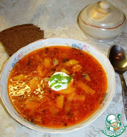 Украинский борщ от тети Нюси – кулинарный рецепт