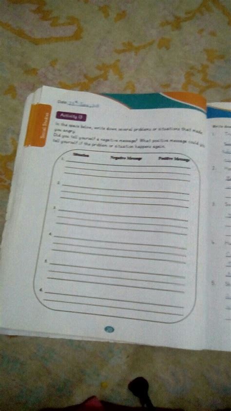 In the space below, write down the several problems that made you angry ...