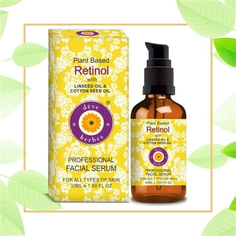 Pure Plant Based Retinol Face Serum with Linseed & Cotton Seed Oil 30ml