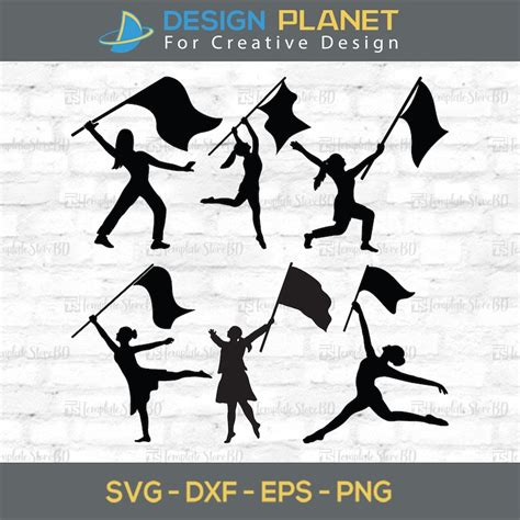 Color Guard Silhouette - Etsy