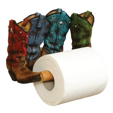 Smart Living Company Cowboy Boots Toilet Paper Holder, Multi Colour ...