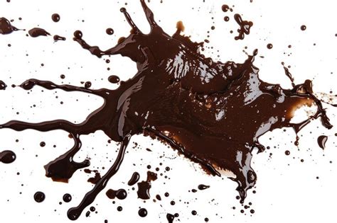 Brown splat wet mud stains and drops texture isolated on white ...