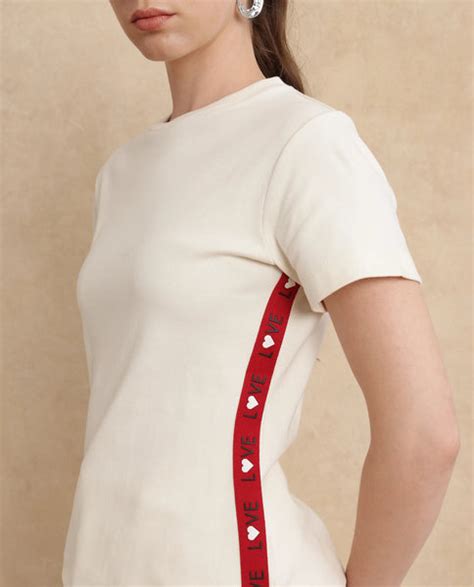 Rareism Women's Prel White Cotton Blend Crew Neck Plain Relaxed Fit T-