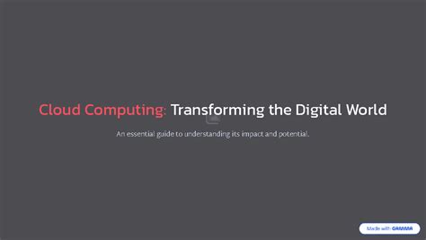 Cloud Computing: Transforming the Digital World - A Comprehensive Guide ...