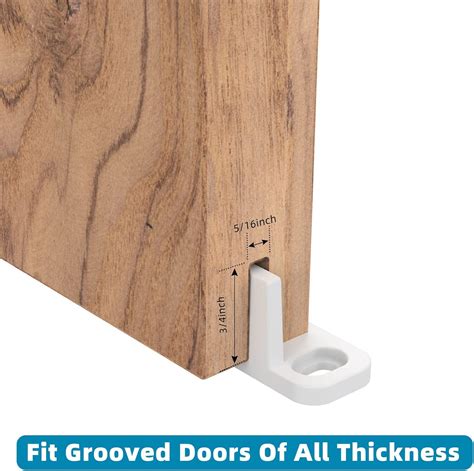 Buy 8 Pieces Sliding Barn Door Floor Guides Closet Door Guides Hardware ...