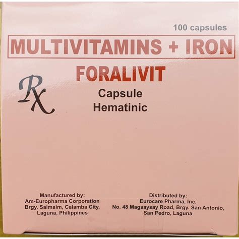 MULTIVITAMINS + IRON (Ferrous Sulfate + Folic Acid + Vitamin B Complex) | Shopee Philippines