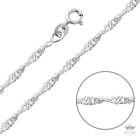 Disco Chain Necklace 925 Sterling Silver 2.5mm - Women's – VerveJewels