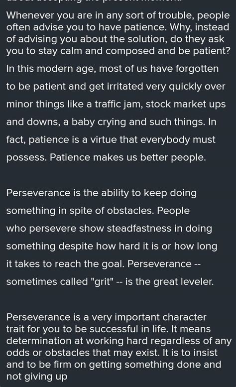 Someone, please write a short and crisp speech on patience and ...
