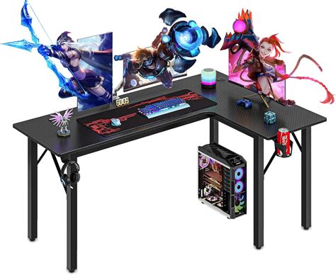 Dripex L-Shaped Gaming Desk with Carbon Fiber India | Ubuy