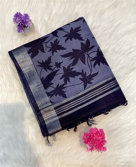 Premium Linen Cotton Saree | SSFT241 – Sree Sai Silks
