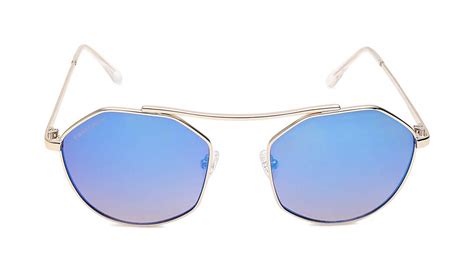 Buy Fastrack Unisex Cat eye Gold With Blue Mirrored Lenses Uv400 ...