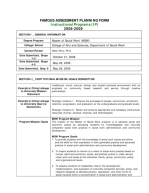 Fillable Online famu FAMOUS ASSESSMENT PLANNING FORM Instructional ...