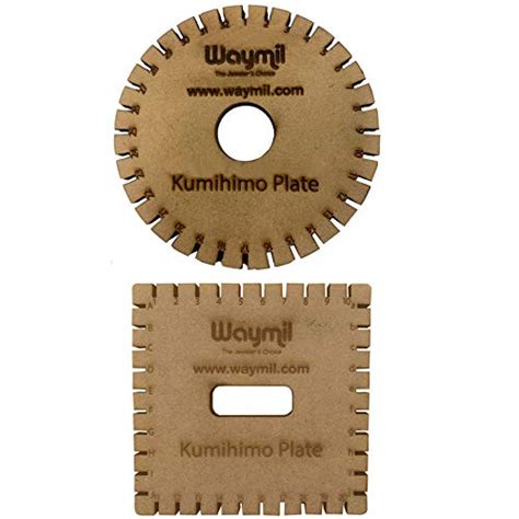 Kumihimo Square & Round Hard Wood Disks: Create Beautiful Wire Braids ...