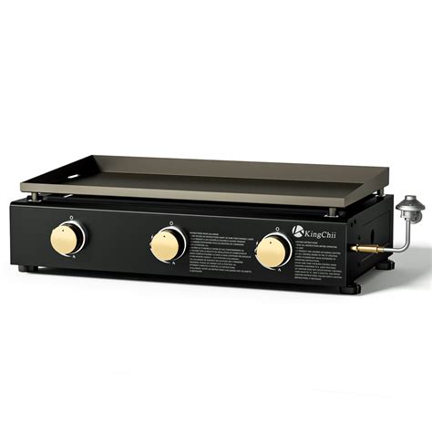 KingChii Portable 3-Burner 28" Propane Griddle Table Top Gas Grill Gri ...