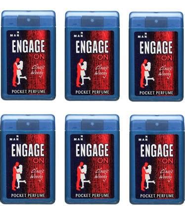 Buy Engage On Classic Woody Pocket Perfume Pack of 6 Combo (18ML each ...
