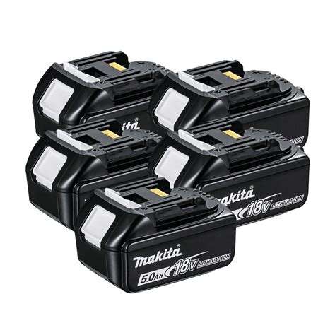 Makita BL1850B (196673-6) LXT 18v 5.0Ah Lithium-Ion Battery x5 Pack ...