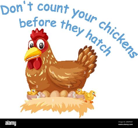 English idiom with picture description for dont count your chickens ...