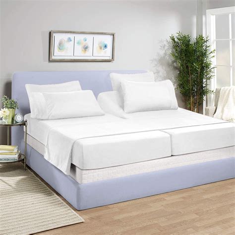 Amazon.com: Split California King Sheets Sets for Adjustable Bed, 800 ...