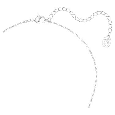 Idyllia Lilia necklace, Butterfly, Blue, Rhodium plated | Swarovski