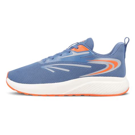 Men's Lace-up Sports Shoe - WS9603 SkyBlue Orange – Walkaroo Footwear