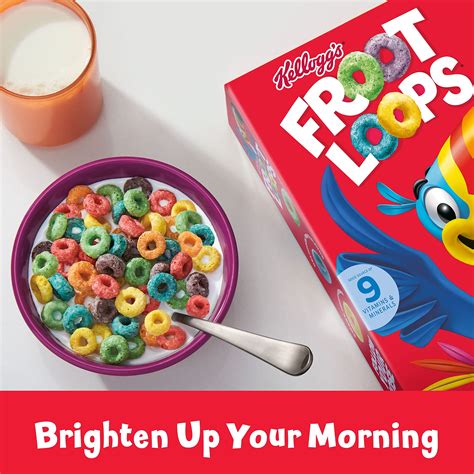 Kellogg's Froot Loops Breakfast Cereal, Fruit Flavored, Breakfast ...