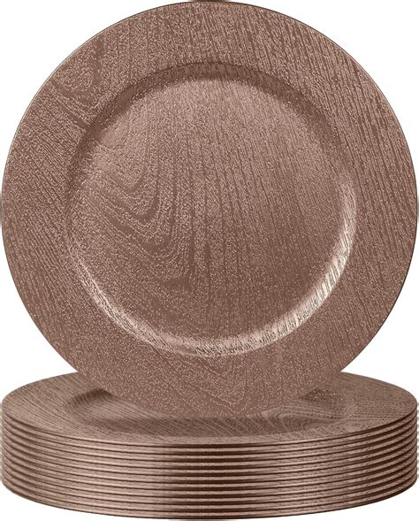Amazon.com | Wood Charger Plates Set of 12: Chargers for Dinner Plates ...