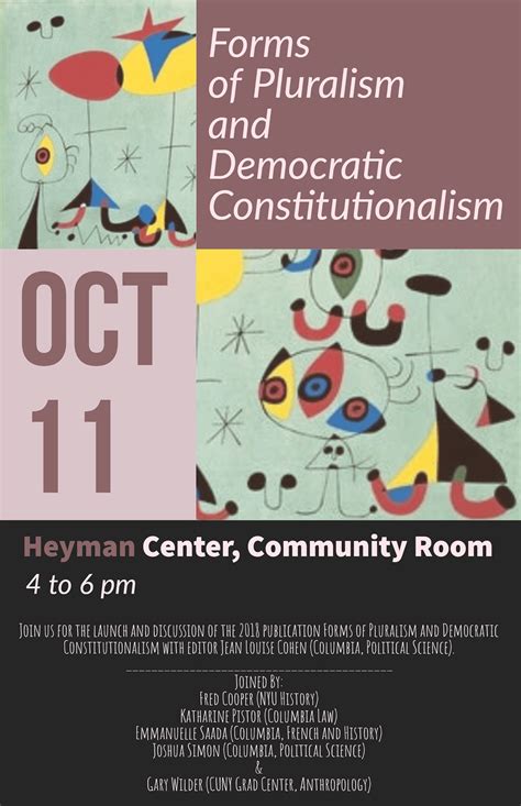 Forms of Pluralism and Democratic Constitutionalism | Alliance Program