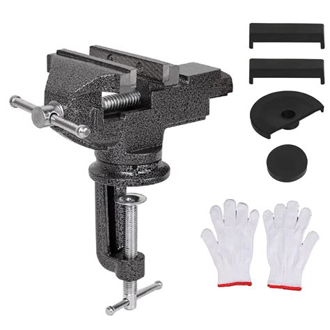 Enjoywood universal bench vise table clamp 360° swivel base small home ...
