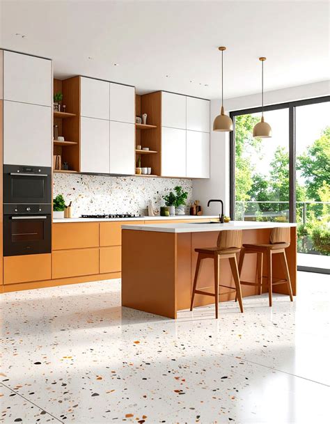 24 Terrazzo Kitchen Floor Ideas - Stylish Yet Durable - Too Much Time